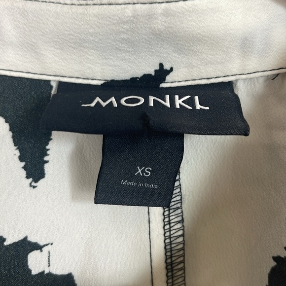 Monki mini shirt dress in black and cream print - Picture 5 of 12